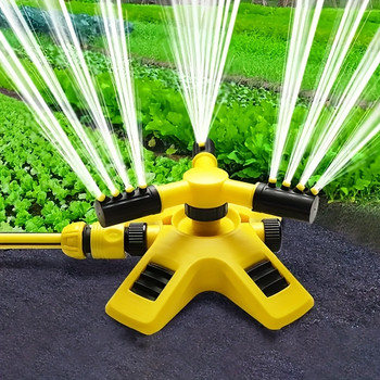 1 бр. 360° автоматичен въртящ се тригеминален спринклер за напояване Въртящ се спринклер Тандемни спринклерни пръскачки Поливане Градинарство