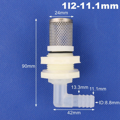 1 gab. Nerūsējošā tērauda 20 mm akvārija zivju tvertnes elkoņa savienojumi Ūdens tvertnes drenāžas savienotāji Dārza apūdeņošanas šļūtenes savienojums