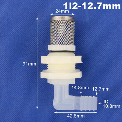 1 gab. Nerūsējošā tērauda 20 mm akvārija zivju tvertnes elkoņa savienojumi Ūdens tvertnes drenāžas savienotāji Dārza apūdeņošanas šļūtenes savienojums