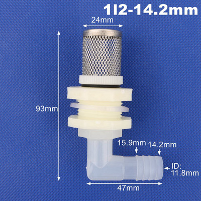 1 gab. Nerūsējošā tērauda 20 mm akvārija zivju tvertnes elkoņa savienojumi Ūdens tvertnes drenāžas savienotāji Dārza apūdeņošanas šļūtenes savienojums
