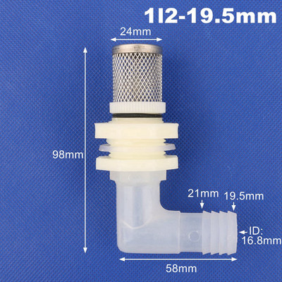 1 gab. Nerūsējošā tērauda 20 mm akvārija zivju tvertnes elkoņa savienojumi Ūdens tvertnes drenāžas savienotāji Dārza apūdeņošanas šļūtenes savienojums