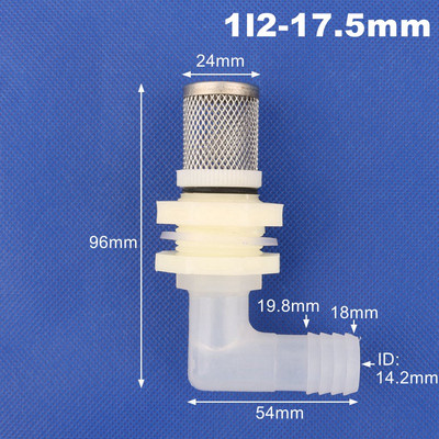 1 gab. Nerūsējošā tērauda 20 mm akvārija zivju tvertnes elkoņa savienojumi Ūdens tvertnes drenāžas savienotāji Dārza apūdeņošanas šļūtenes savienojums