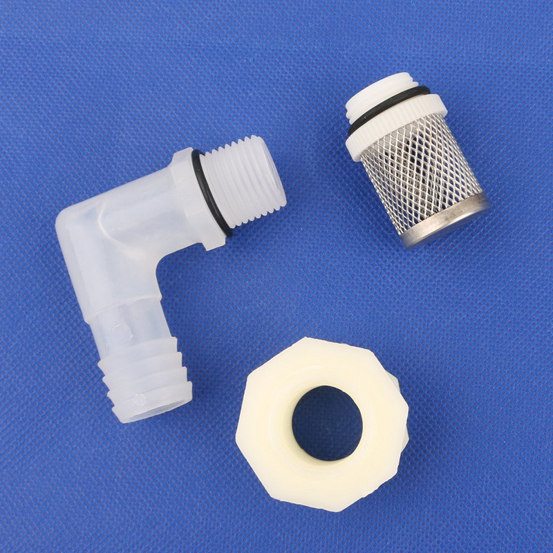 1 gab. Nerūsējošā tērauda 20 mm akvārija zivju tvertnes elkoņa savienojumi Ūdens tvertnes drenāžas savienotāji Dārza apūdeņošanas šļūtenes savienojums