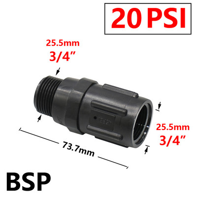 3/4 colių BSP sriegio žemo srauto vandens slėgio reguliavimo vožtuvas Ūkio lašelinis drėkinimas 15/20/25/30/45PSI slėgio mažinimo vožtuvai