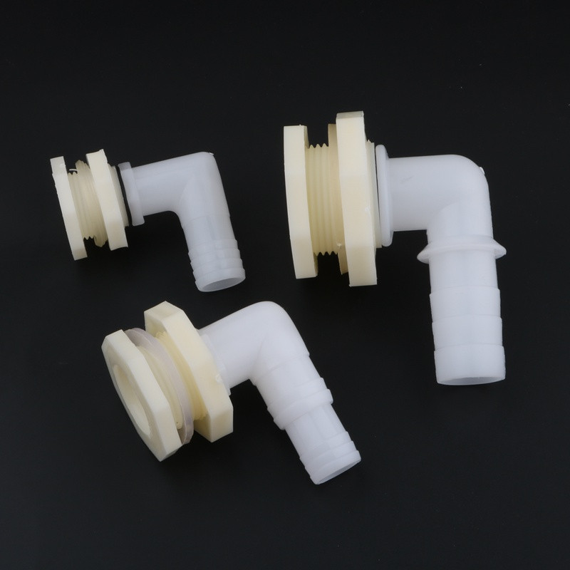 1/2" 3/4" kuni 20/25 mm 90-kraadine küünarnukk äravooluühendus Ühendus Akvaariumi paagi äravooluadapterid Kastmisveetorude liitmikud