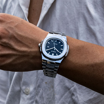 Мъжки уникален топ луксозна марка спортни календарни часовници Мъжки необичайни нови часовници от кварцова стомана за мъже Ръчен часовник Relogio Masculino