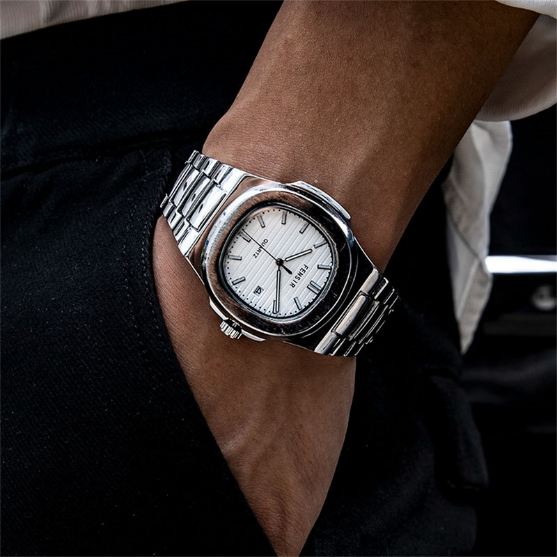 Vīriešu unikāls luksusa zīmols sporta kalendāra pulksteņi vīriešiem neparasts jaunums kvarca tērauda pulkstenis vīriešiem rokas pulkstenis Relogio Masculino