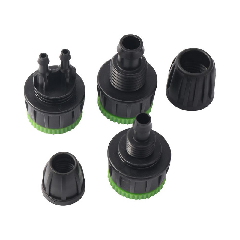 Dārza apūdeņošanas sistēma 1/2" līdz 3/4" sieviešu Eiropas standarta vītnes bloķēšanas savienotājs DN16 caurule 8/11 mm 4/7 mm šļūteņu sadalītāji