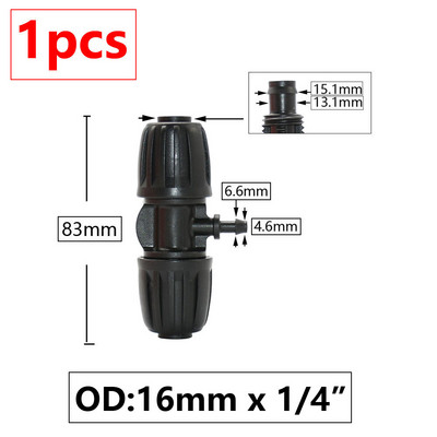 16 mm aia kastmistoru ühenduspesa kastmisvooliku lukustusmutter küünarnuki tee otsa pistik redutseerivad pistikud talu veetorude liitmikud