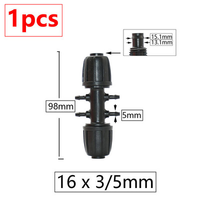 16 mm aia kastmistoru ühenduspesa kastmisvooliku lukustusmutter küünarnuki tee otsa pistik redutseerivad pistikud talu veetorude liitmikud