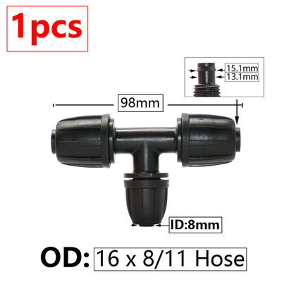 16 mm aia kastmistoru ühenduspesa kastmisvooliku lukustusmutter küünarnuki tee otsa pistik redutseerivad pistikud talu veetorude liitmikud
