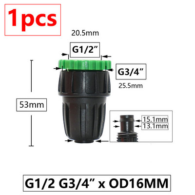 16 mm aia kastmistoru ühenduspesa kastmisvooliku lukustusmutter küünarnuki tee otsa pistik redutseerivad pistikud talu veetorude liitmikud