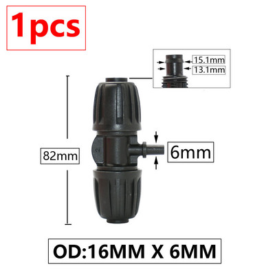 16 mm aia kastmistoru ühenduspesa kastmisvooliku lukustusmutter küünarnuki tee otsa pistik redutseerivad pistikud talu veetorude liitmikud