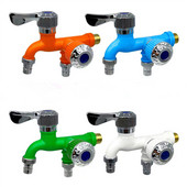 Dvostruka kontrola Dvostruka izlazna slavina za vodu 1/2" Univerzalno sučelje Plastična slavina Kućna kupaonska crijevo za navodnjavanje Brzi priključak