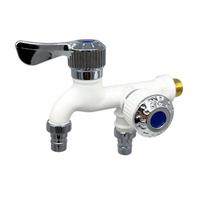 Dvostruka kontrola Dvostruka izlazna slavina za vodu 1/2" Univerzalno sučelje Plastična slavina Kućna kupaonska crijevo za navodnjavanje Brzi priključak