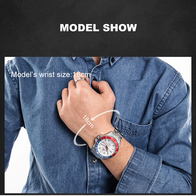 Naviforce labākais modes pulkstenis vīriešiem nerūsējošā tērauda ūdensizturīgs militārs vīriešu pulksteņi, kvarca datums, liela ciparnīca, pulkstenis Relogio Masculino