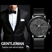 Hannah Martin vīriešu pulkstenis HM-109 nerūsējošā tērauda vīriešu rokas pulkstenis, daudzfunkcionāls kalendārs biznesa vīriešu pulksteņi Relogio Masculino