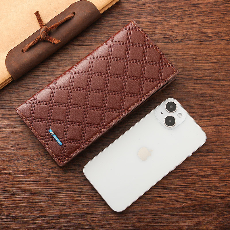 Modes rūtains vīriešu maciņš, vīriešu maki, somiņas monētu somiņa karšu turētājs maki rāvējslēdzējs PU ādas sajūgs luksusa biznesa naudas soma