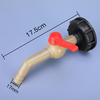 IBC tvertnes adaptera ieplūde 60 mm Rupja vītne līdz 1/2" 3/4" 1" 2 collu šļūtene, melna Caurules savienotājs Dārza zāliena krāna piederumi