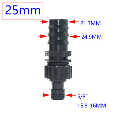 Dzeloņveida 1/4 3/8 1/2 3/4 1 collas šļūtenes ātrais savienotājs 4/7 mm 8/11 mm 16 mm 20 mm 25 mm ūdens šļūtenes savienotājs krāns 1 gab.