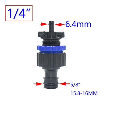 Dzeloņveida 1/4 3/8 1/2 3/4 1 collas šļūtenes ātrais savienotājs 4/7 mm 8/11 mm 16 mm 20 mm 25 mm ūdens šļūtenes savienotājs krāns 1 gab.