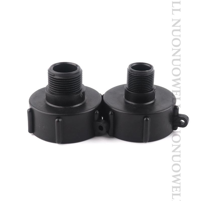 IBC Ton mucas savienotāja tvertnes adapteris, plastmasas IBC šļūtenes adapteris, dārza laistīšanas šļūtenes ton mucas piederumi