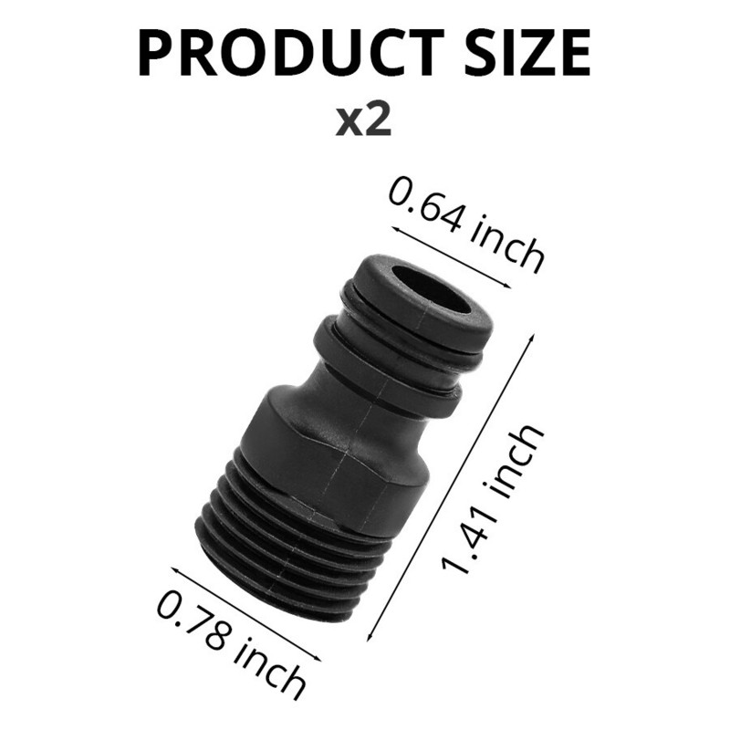 2 gab BSP vītņots krāna adapteris Dārza ūdens šļūtenes ātrās caurules savienotājs Universālās šļūtenes caurules pagarinājuma piederumi