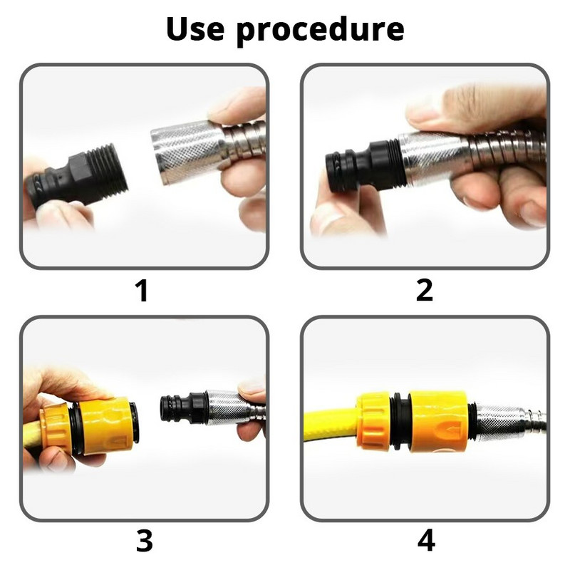 2 gab BSP vītņots krāna adapteris Dārza ūdens šļūtenes ātrās caurules savienotājs Universālās šļūtenes caurules pagarinājuma piederumi