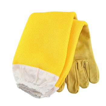 1 ζεύγος μελισσοκομικά γάντια τσιμπώντας μακρά γάντια προβάτου για μελισσοκόμους Εργαλεία μελισσοκομίας Προστατευτικά μανίκια διχτυωτό αναπνεύσιμο κατά της μέλισσας