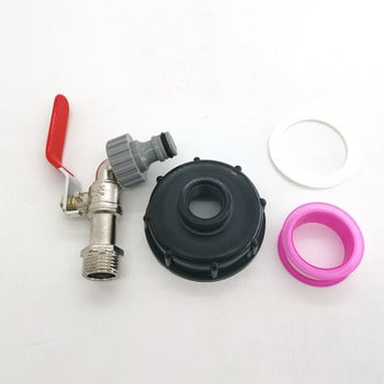 IBC Tank Tap Adapter S60X6 Coarse Thread Garden Бързо свързващ кран Сплав Резервен вентил Фитинг Свързване Резервна градина