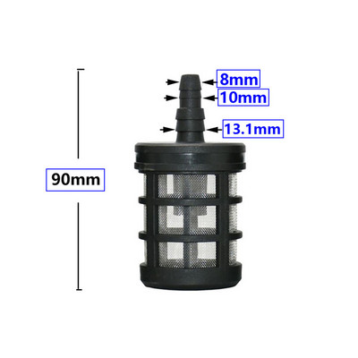 8/9/10/12/13mm šļūtene Caurules filtrs Automazgātava Dārza apūdeņošanas filtri Smidzinātājs Sūknis Filtrēšana Pretvārsts Tīkla sietiņš Nipelis 16mm