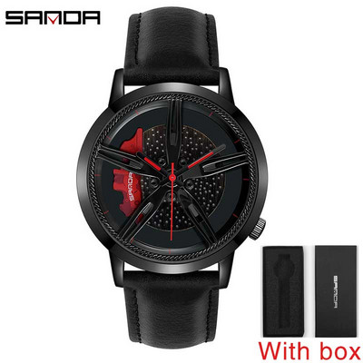 Vīriešu kvarca rokas pulksteņu sacīkšu riteņu ciparnīca pielāgota dizaina auto ūdensnecaurlaidīgs pulkstenis, āda pielāgots, nedrukājams riteņu loka rumbas pulksteņi