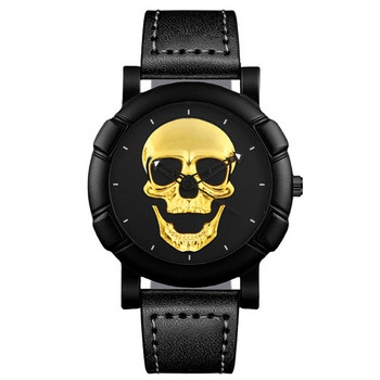 Ανδρικά ρολόγια καρπού Creative Fashion Skull Quartz από ανοξείδωτο ατσάλι Αθλητικά ρολόγια αδιάβροχα ανδρικό ρολόι Relogio Masculino