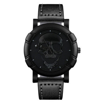 Ανδρικά ρολόγια καρπού Creative Fashion Skull Quartz από ανοξείδωτο ατσάλι Αθλητικά ρολόγια αδιάβροχα ανδρικό ρολόι Relogio Masculino