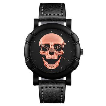 Ανδρικά ρολόγια καρπού Creative Fashion Skull Quartz από ανοξείδωτο ατσάλι Αθλητικά ρολόγια αδιάβροχα ανδρικό ρολόι Relogio Masculino