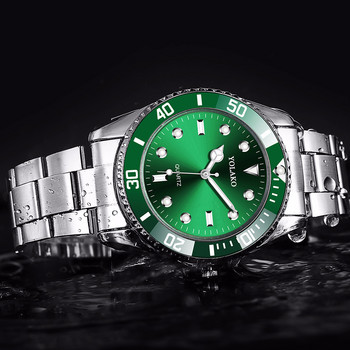 Classic Green Water Ghost The Same Style Without Calendar Steel Belt Ανδρικό ρολόι casual μόδας Ανδρικό ρολόι μόδας