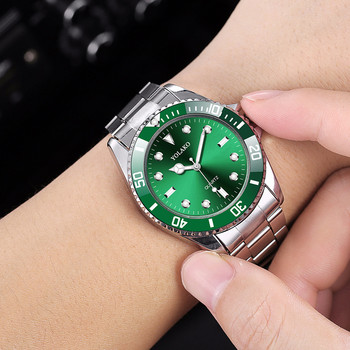 Classic Green Water Ghost The Same Style Without Calendar Steel Belt Ανδρικό ρολόι casual μόδας Ανδρικό ρολόι μόδας