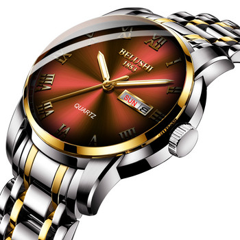BELUSHI Ανδρικά Μόδα Επαγγελματικά Ρολόγια Καρπού Quartz από ανοξείδωτο ατσάλι Αδιάβροχο αναλογικό ρολόι Ανδρικό ρολόι ημερολόγιο 2022 Νέα ρολόγια