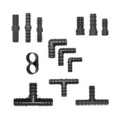 1/2 3/4 1 collas dārza šļūtenes T-veida elkoņa gala spraudnis Taisns savienotājs 16/20/25 mm PE šļūtenes ūdens sadalītāja remonts 90 grādu savienotājs