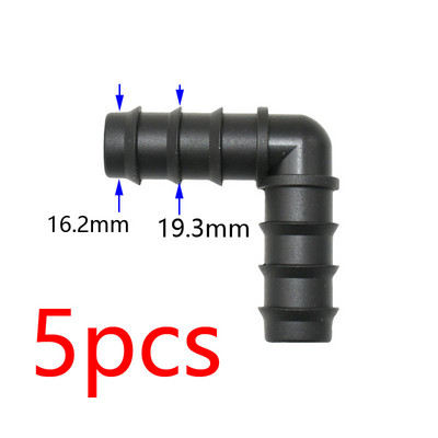 1/2 3/4 1 collas dārza šļūtenes T-veida elkoņa gala spraudnis Taisns savienotājs 16/20/25 mm PE šļūtenes ūdens sadalītāja remonts 90 grādu savienotājs