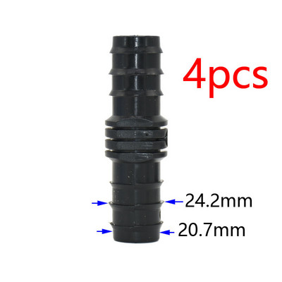 1/2 3/4 1 collas dārza šļūtenes T-veida elkoņa gala spraudnis Taisns savienotājs 16/20/25 mm PE šļūtenes ūdens sadalītāja remonts 90 grādu savienotājs