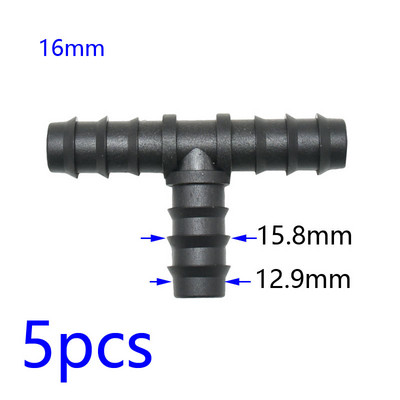 1/2 3/4 1 collas dārza šļūtenes T-veida elkoņa gala spraudnis Taisns savienotājs 16/20/25 mm PE šļūtenes ūdens sadalītāja remonts 90 grādu savienotājs