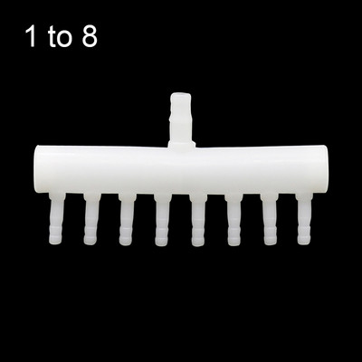 8 mm sisselaske- kuni 4 mm väljalaskevooliku jaoturi kalapaagi liitmikud Aiavooliku pistik talub kõrget temperatuuri akvaariumi ühendus 1 tk