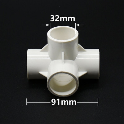 3/4/5 virzienu 20/25/32/50 mm PVC cauruļu savienotāju veidgabali DIY plastmasas ūdens cauruļu savienotāja savienojuma caurule DN15 DN20 DN25 DN40
