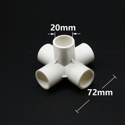 3/4/5 virzienu 20/25/32/50 mm PVC cauruļu savienotāju veidgabali DIY plastmasas ūdens cauruļu savienotāja savienojuma caurule DN15 DN20 DN25 DN40