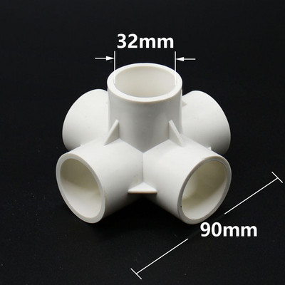 3/4/5 virzienu 20/25/32/50 mm PVC cauruļu savienotāju veidgabali DIY plastmasas ūdens cauruļu savienotāja savienojuma caurule DN15 DN20 DN25 DN40