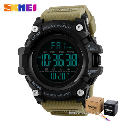 SKMEI Triecienizturīgs 2 laika sporta pulkstenis Hronometrs Count Down Vīriešu digitālie pulksteņi Ūdensizturīgs, mīksts pulkstenis vīriešiem reloj hombre 1384
