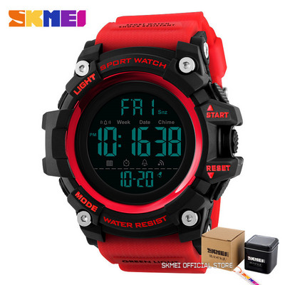 SKMEI Triecienizturīgs 2 laika sporta pulkstenis Hronometrs Count Down Vīriešu digitālie pulksteņi Ūdensizturīgs, mīksts pulkstenis vīriešiem reloj hombre 1384