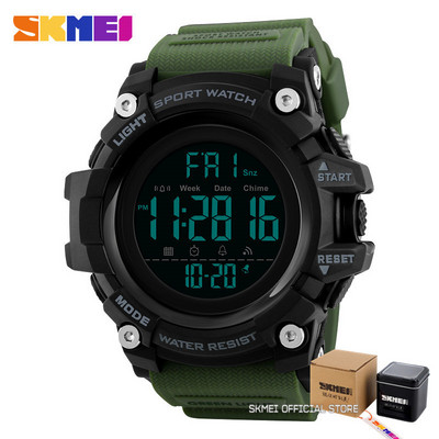 SKMEI Triecienizturīgs 2 laika sporta pulkstenis Hronometrs Count Down Vīriešu digitālie pulksteņi Ūdensizturīgs, mīksts pulkstenis vīriešiem reloj hombre 1384