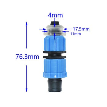 5 бр. 16 мм конектори за капкова лента за напояване, конектор за ремонт на тройник, конектор за спестяване на вода за селскостопански маркуч за напояване